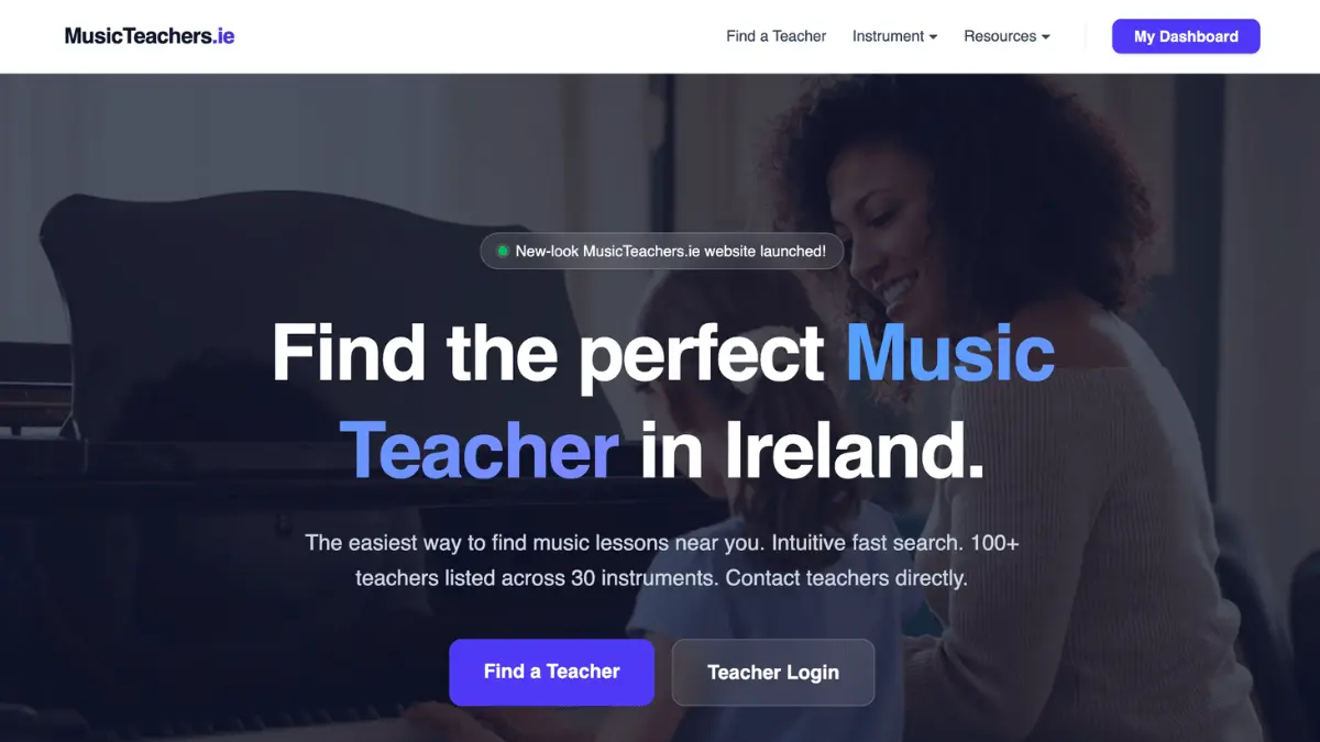 Music Teachers project mockup